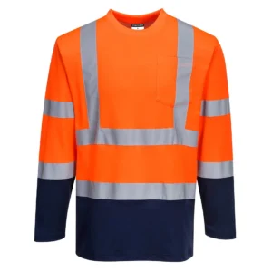 Tricou Doua-Tonuri Cotton Comfort, cu Maneci Lungi